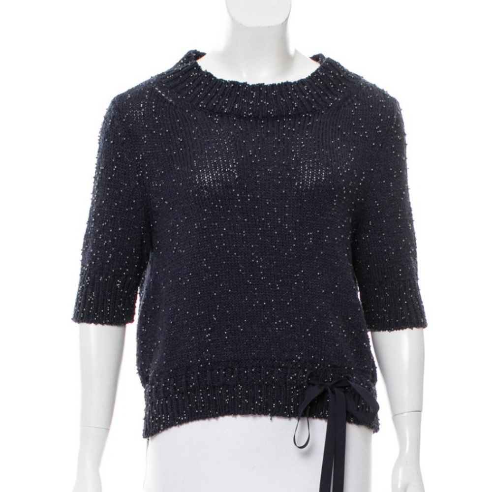 Yves Saint Laurent embellished knit sweater